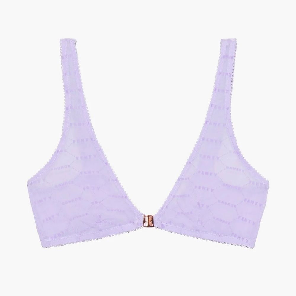 Savage x fenty Flocked Logo Bralette